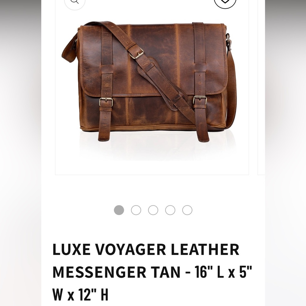 Leather messenger bag